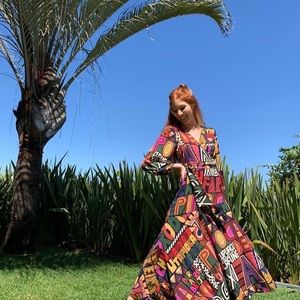 NWT FarmRio Nossa Língua Dress